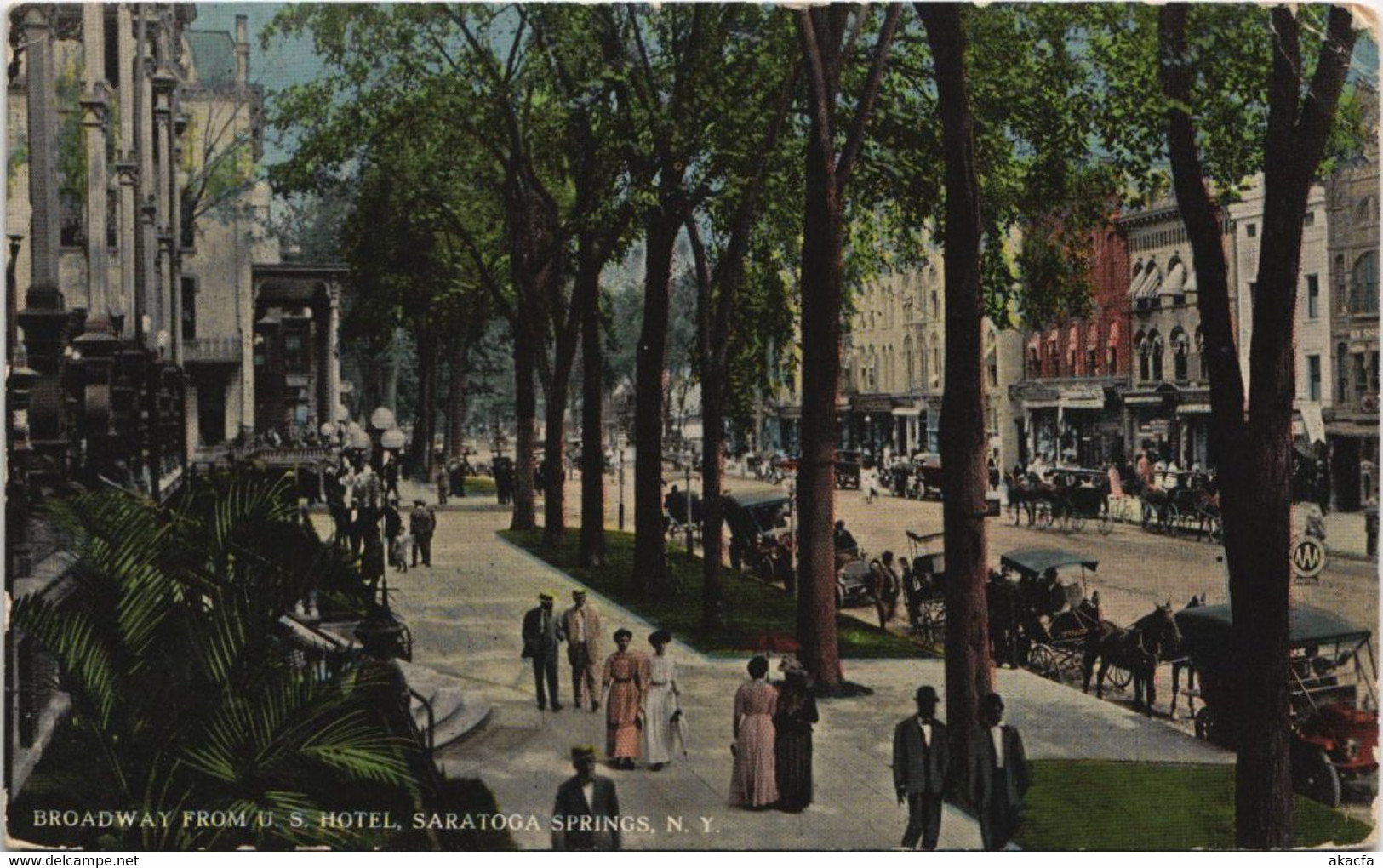 CPA AK SARATOGA SPRINGS N.Y. Broadway From U.S. Hotel USA (990634) - Saratoga Springs