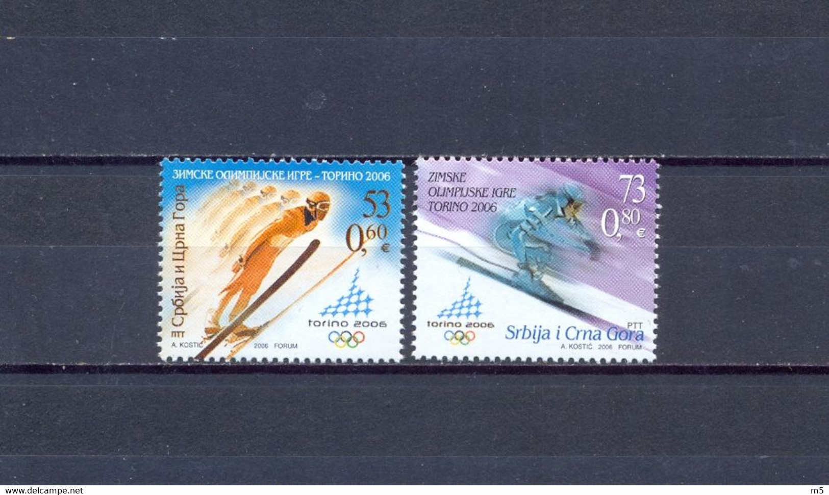 SERBIA AND MONTENEGRO - MNH - OLIMPIC GAMES 2006. - MI.NO.3313/4 - CV = 4 € - Hiver 2006: Torino