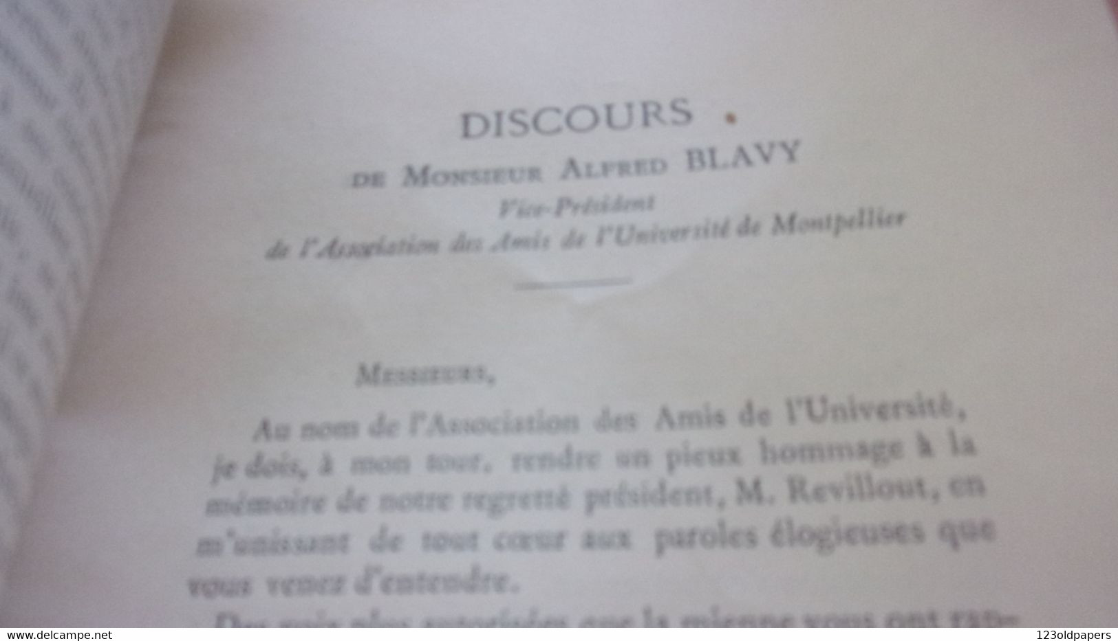 ♥️1899 BERRY DISCOURS  FUNERAILLES DE CHARLES REVILLOUT FACULTE DE MONTPELLIER NE A ISSOUDUN 1821♥️