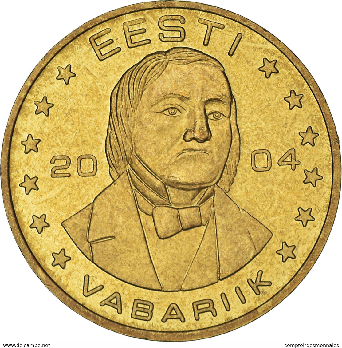 Estonie, 50 Euro Cent, 2004, Unofficial Private Coin, SUP, Laiton - Estonia