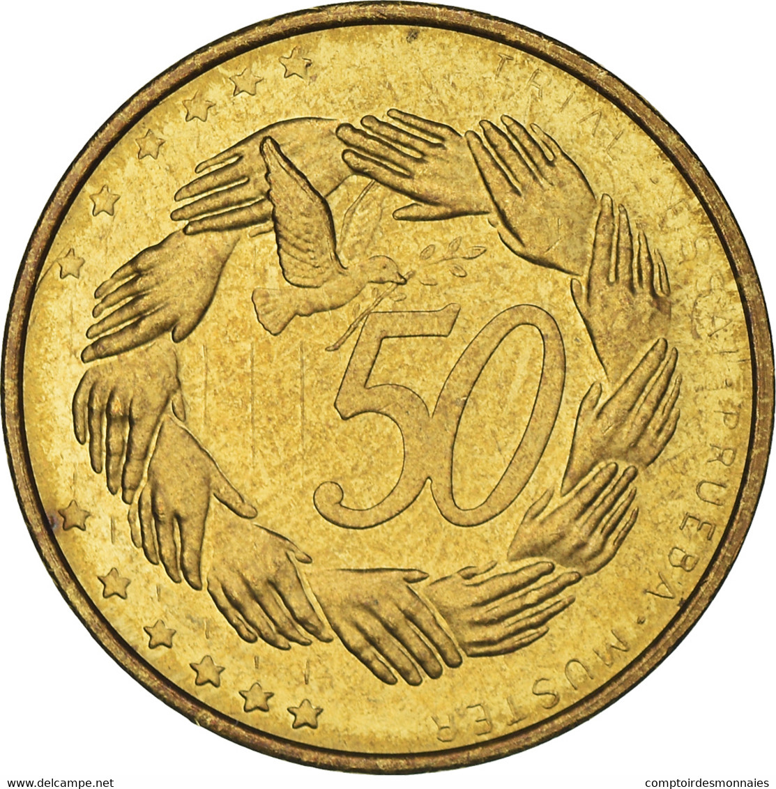 Estonie, 50 Euro Cent, 2004, Unofficial Private Coin, SUP, Laiton - Estonia