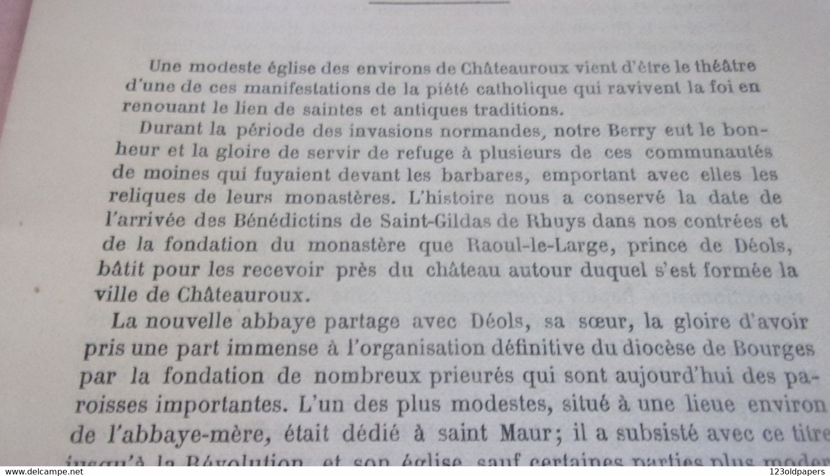 ♥️1876 INDRE DOM ALPHONSE GUEPIN BERRY Fête Des Reliques De Saint Maur,  à Saint-Maur, Près Châteauroux, ♥️ - Centre - Val De Loire