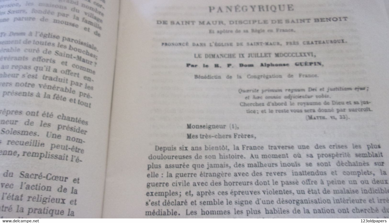 ♥️1876 INDRE DOM ALPHONSE GUEPIN BERRY Fête Des Reliques De Saint Maur,  à Saint-Maur, Près Châteauroux, ♥️ - Centre - Val De Loire