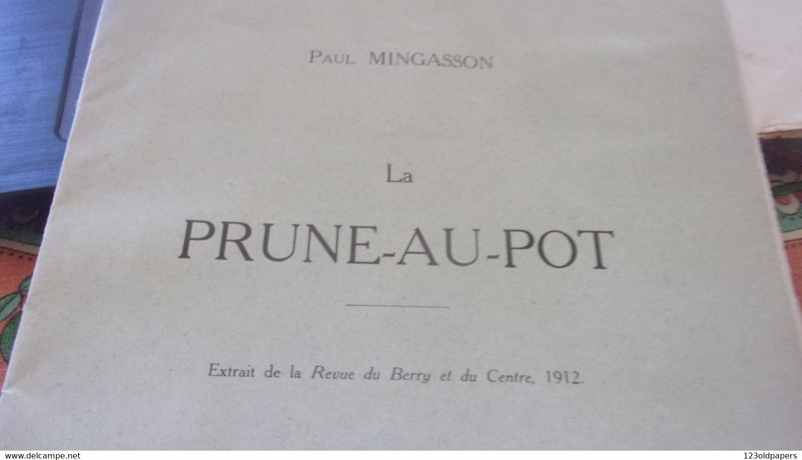 ♥️1912  INDRE BERRY CEAULMONT BAZAIGES  La Prune Au Pot / PAUL MINGASSON♥️ - Centre - Val De Loire