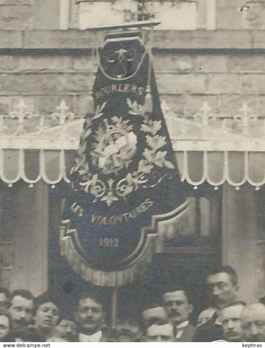 BOURLERS : TRES RARE Carte Photo - Fanfare Les Volontaires 1912 - Chimay