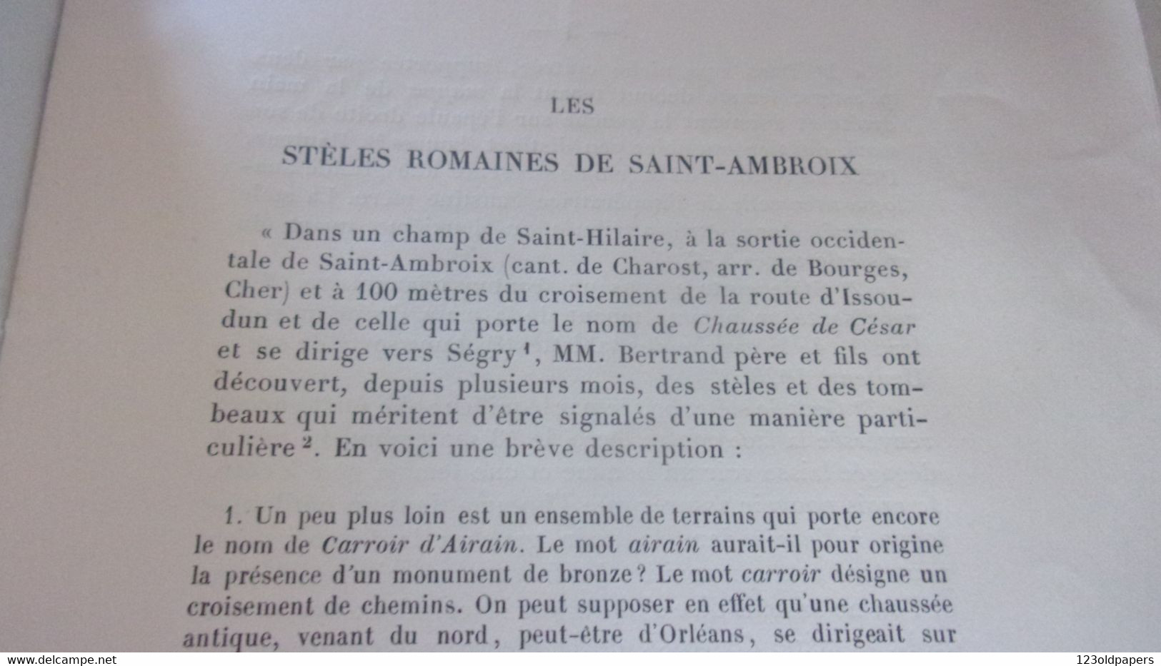 ♥️CHER  1910 BERRY LES STELES ROMAINES DE SAINT AMBROIX CHER PRES CHAROST ISSOUDUN ENVOI AUTEUR  A BLANCHET  ♥️ - Centre - Val De Loire