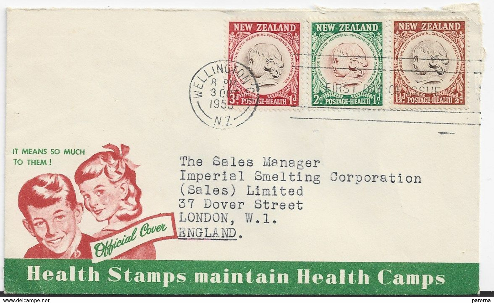 3700 Carta  Comercial  Wellington 1955, - Covers & Documents