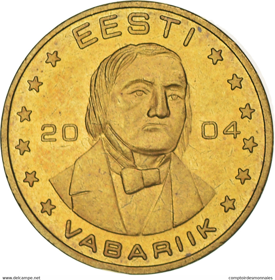 Estonie, 10 Euro Cent, 2004, Unofficial Private Coin, TTB+, Laiton - Estonia