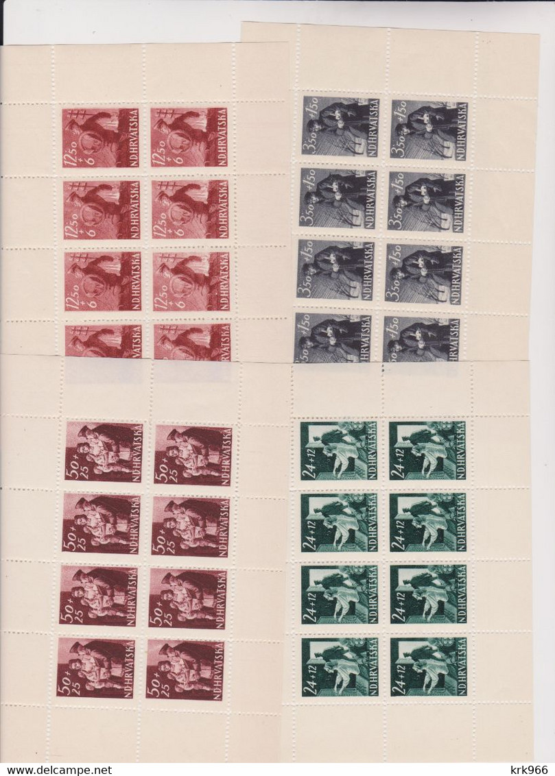 CROATIA, WW II  1945 Postman Sheet Set ,MNH - Croatie