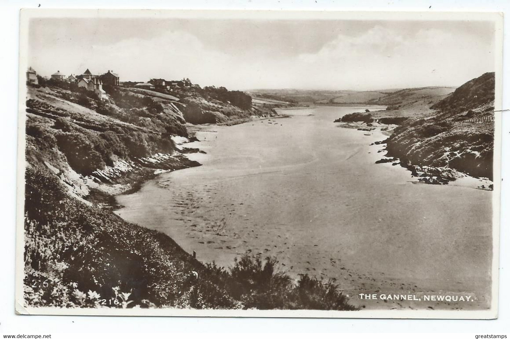 Postcard Cornwall Newquay The Gannel Rp 1947 - Newquay