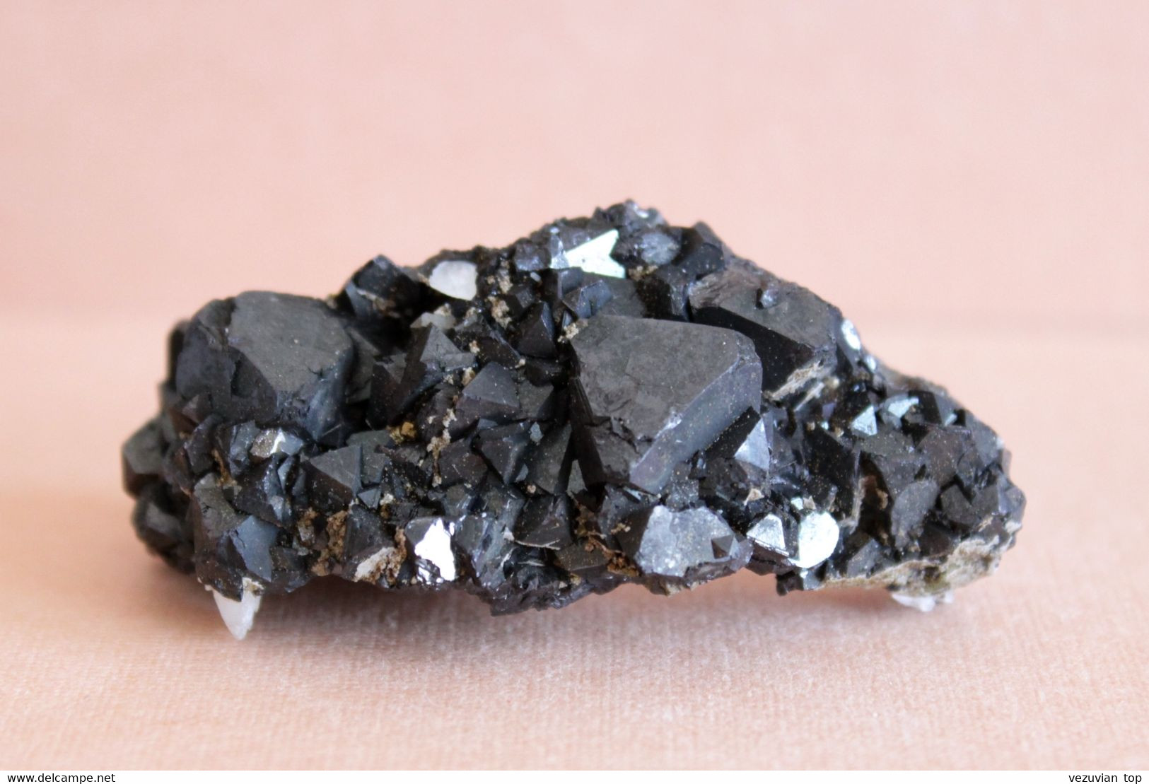 Sphalerite crystal druse with Pyrite and Calcite