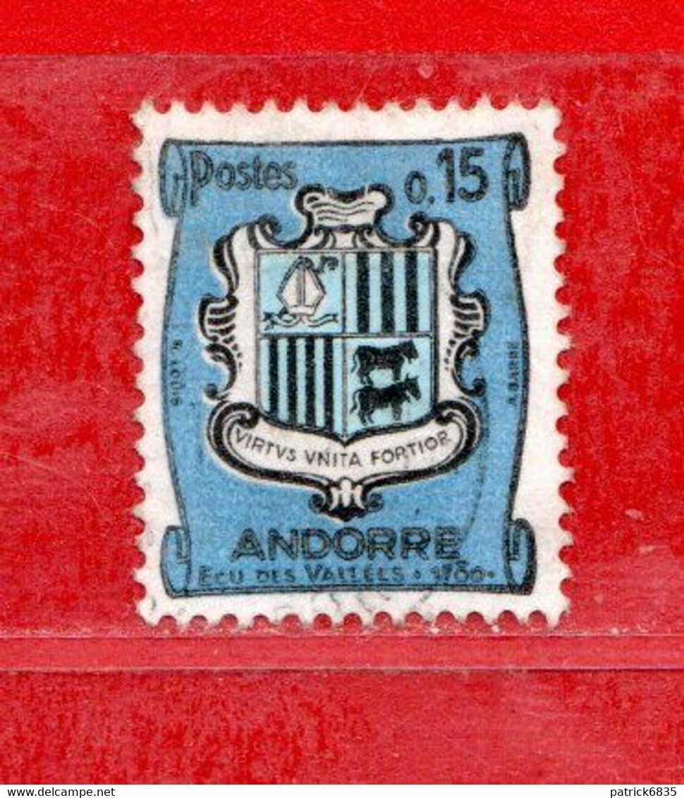 (Us3) )  ANDORRA FRANCESE °- 1961-1971 . STEMMA - UNIF. 156. - Usati