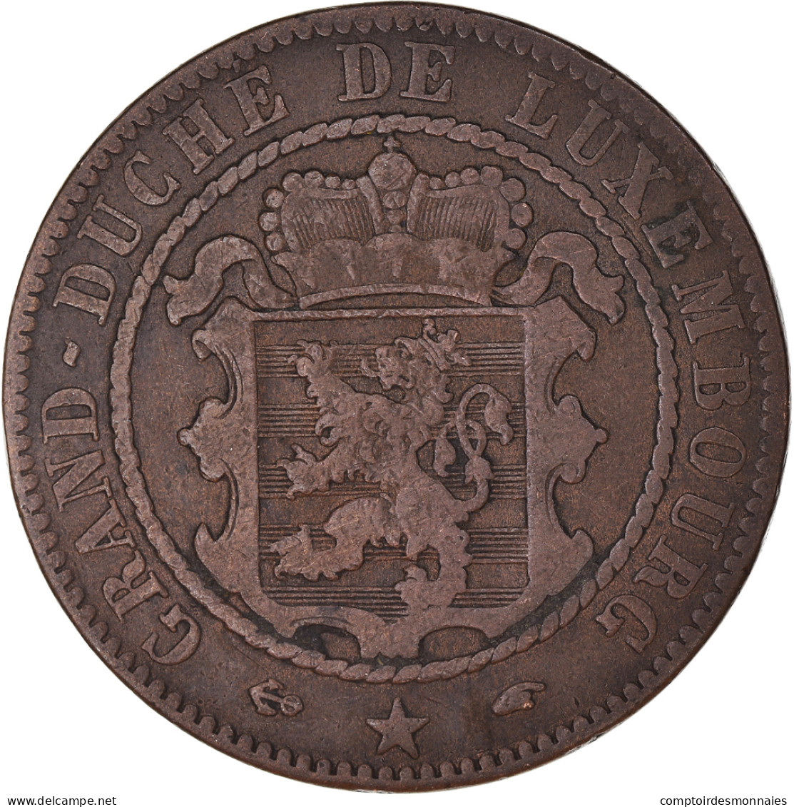 Monnaie, Luxembourg, William III, 10 Centimes, 1860, Paris, TB, Bronze, KM:23.2 - Luxembourg