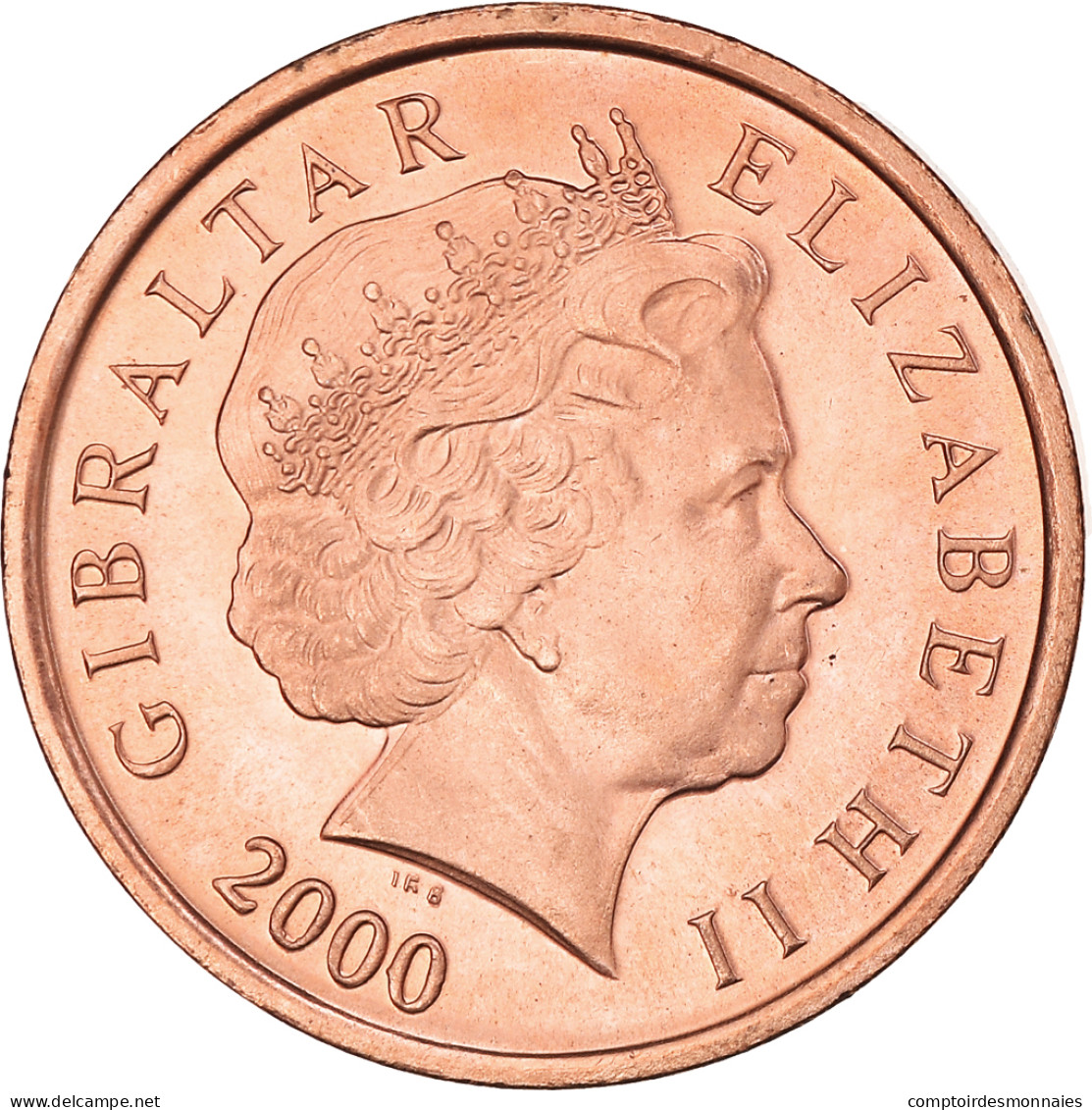 Monnaie, Gibraltar, Elizabeth II, Penny, 2000, SPL+, Cuivre Plaqué Acier - Gibraltar