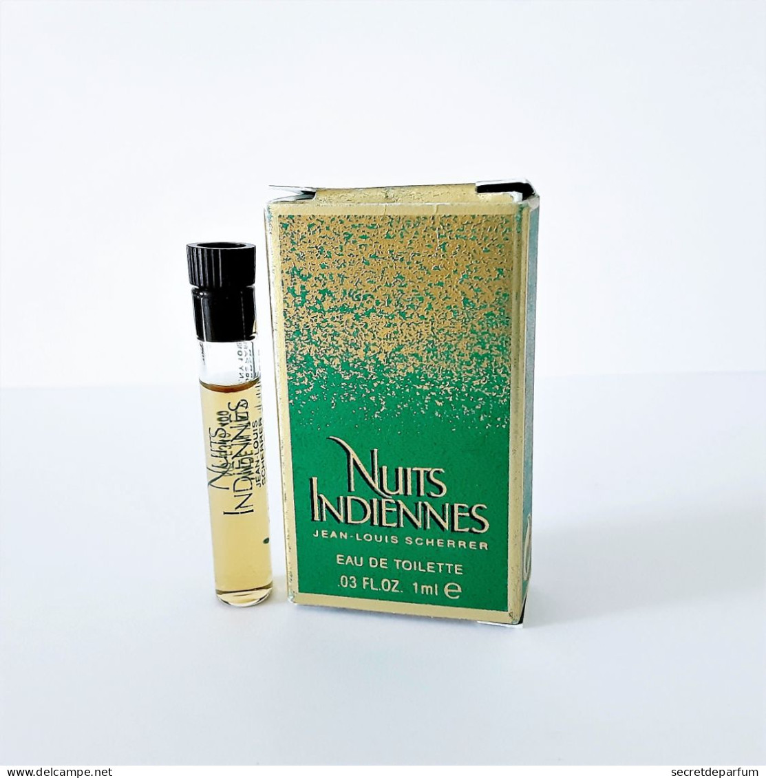 Miniatures De Parfum  ÉCHANTILLON   NUITS INDIENNES De JEAN LOUIS SCHERRER    EDT  1 Ml  + Boite - Echantillons (tubes Sur Carte)