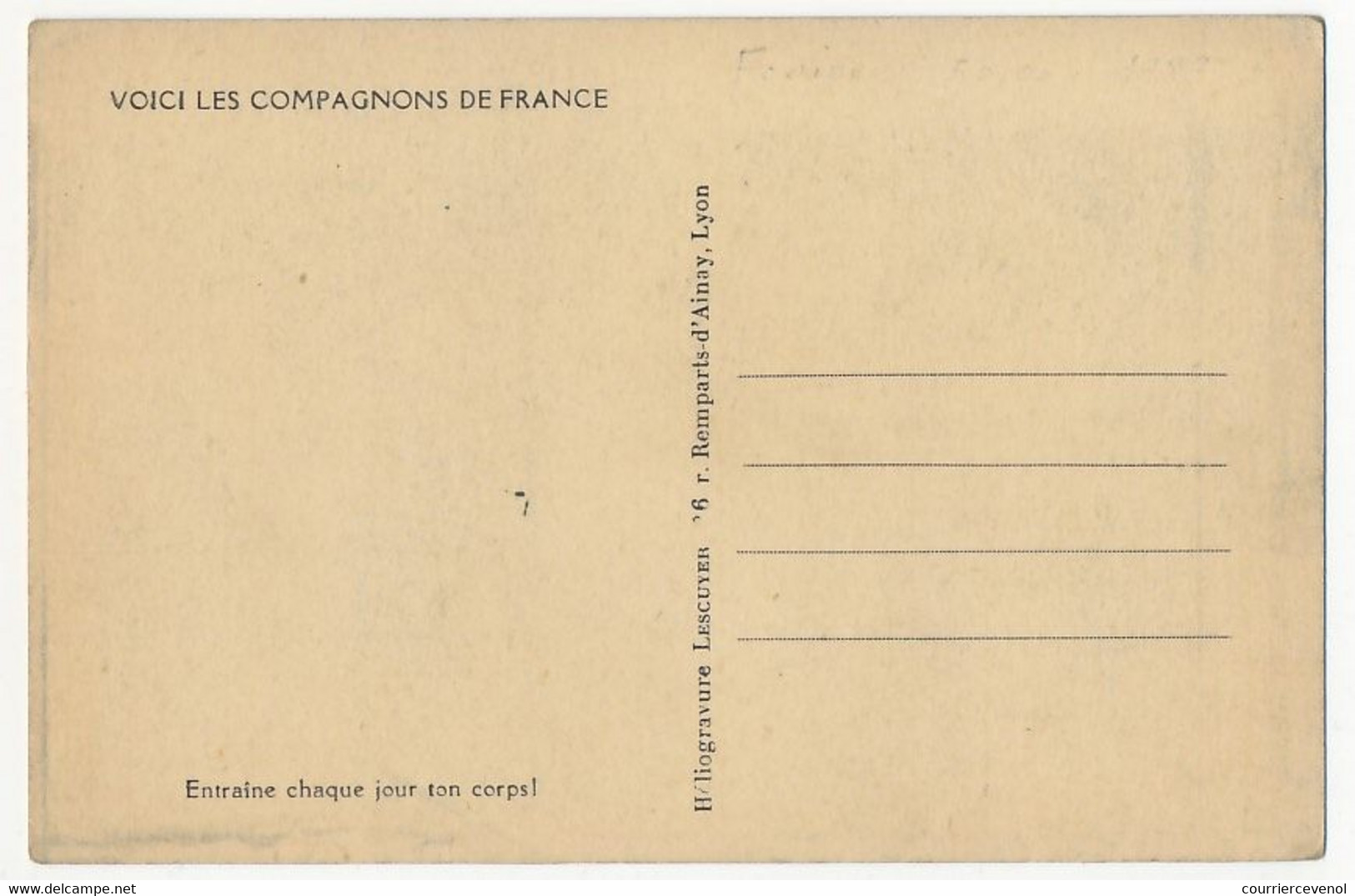 CPSM - VOICI LES COMPAGNONS DE FRANCE - Entraîne Chaque Jour Ton Corps ! - Guerra 1939-45