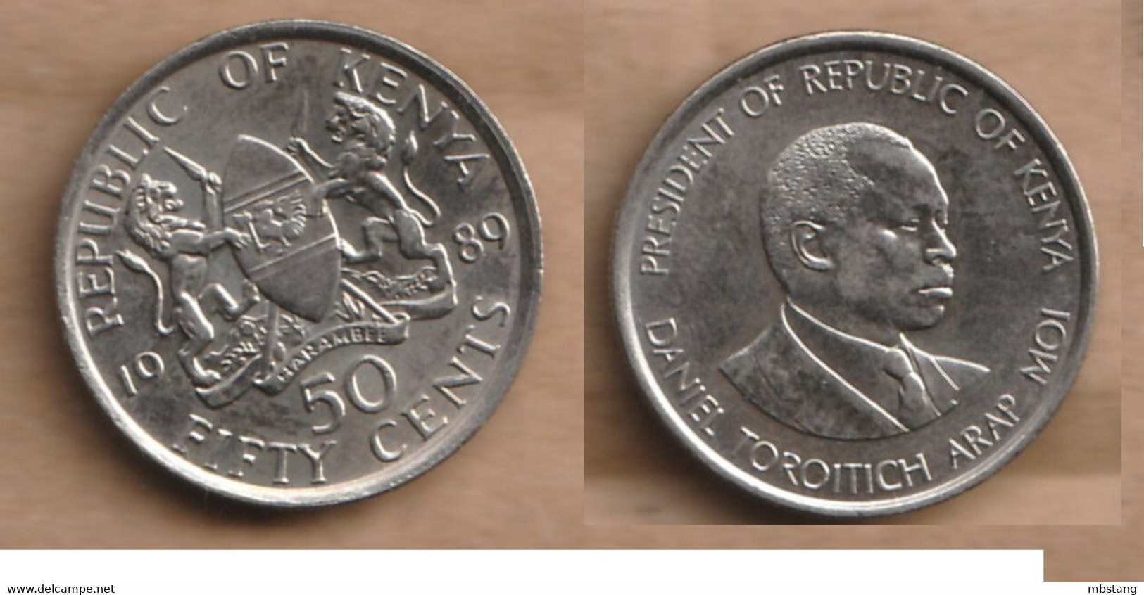 KENIA   50 Cents (Copper-nickel) 1989 Copper-nickel • 3.91 G • ⌀ 21 Mm KM# 19 - Kenya