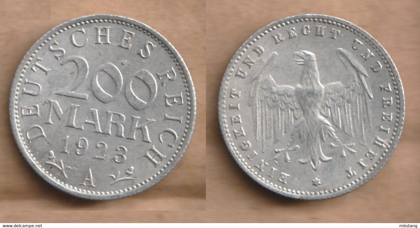 ALEMANIA 200 Mark 1923 Aluminium • 1 G • ⌀ 23 Mm KM# 35, - 200 & 500 Mark