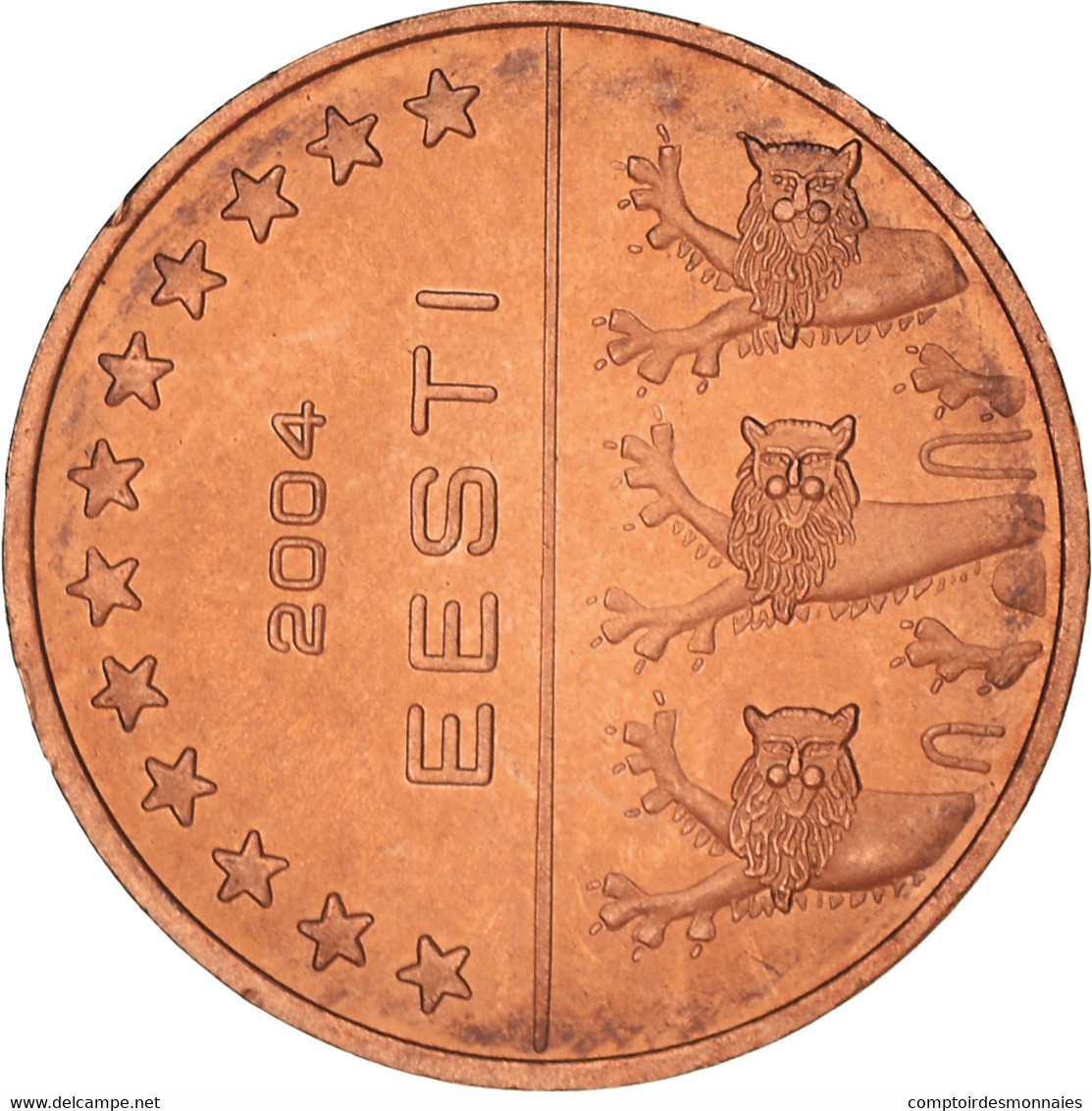 Estonie, 5 Euro Cent, 2004, Unofficial Private Coin, TTB, Cuivre Plaqué Acier - Estland