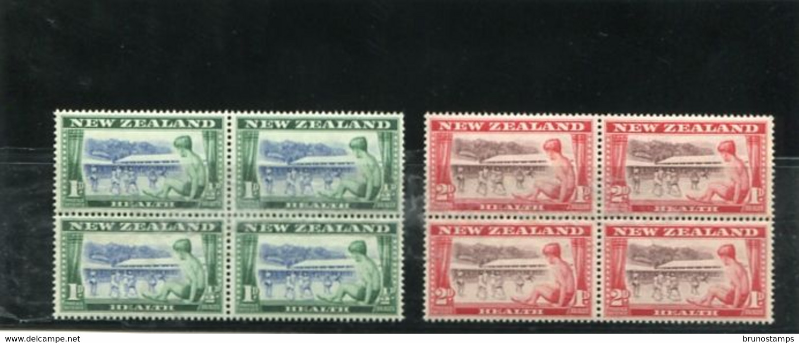 NEW ZEALAND - 1948  HEALTH STAMPS SET  BLOCK OF 4  MINT NH - Neufs