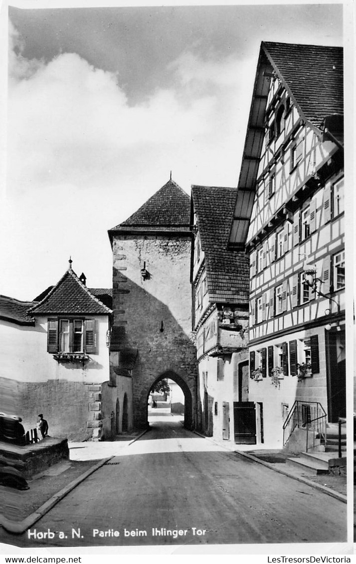 CPA - ALLEMAGNE - HORB - Partie Beim Ihlinger Tor - Tour - Porte - Gebr. Metz, Tübingen - Horb