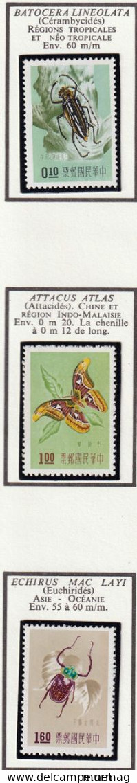 FORMOSE - Faune, Papillons, Insectes - Y&T N° 249-254 - 1958 - MNH - Neufs