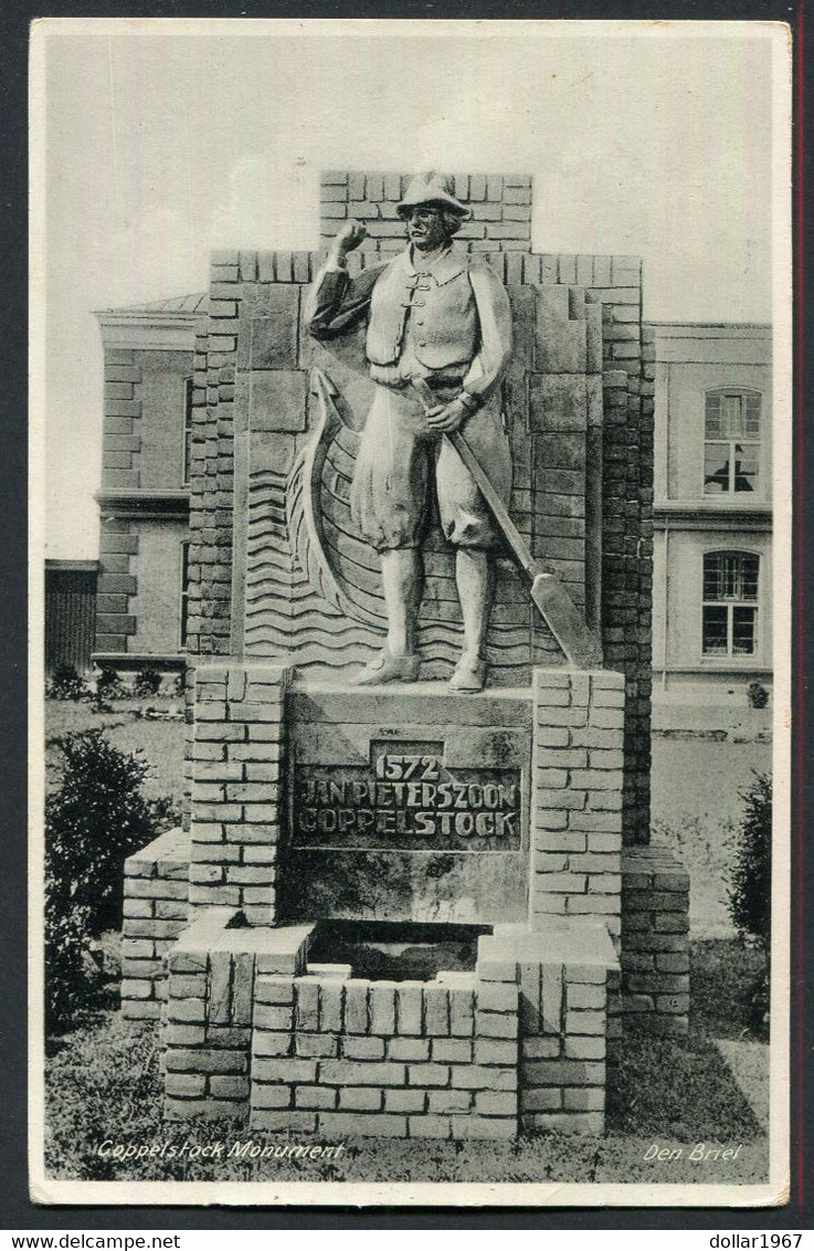 Den Briel - Coppelstock Monument , Oorlogsjaren Verloren Gegaan 1934- Used - 2 Scans For Condition.(Originalscan !!) - Brielle