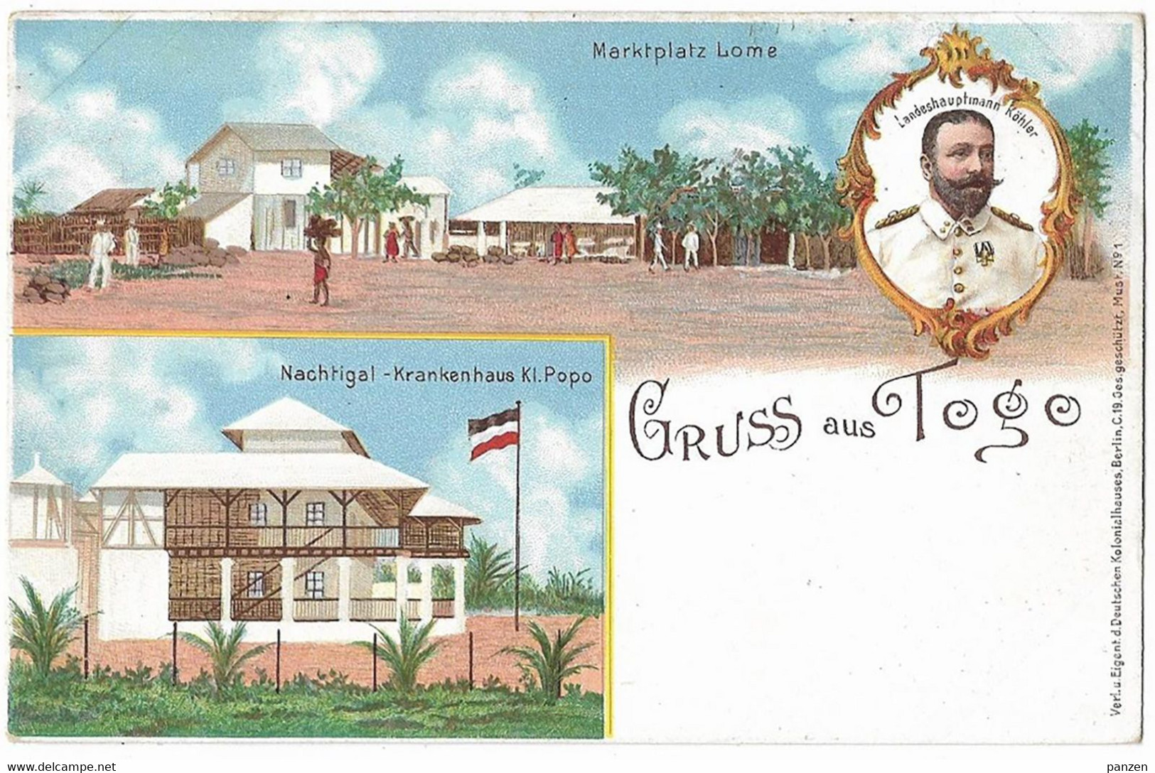 Germany Colony Togo 1905 Litho Postcard   F2.8 - Unclassified