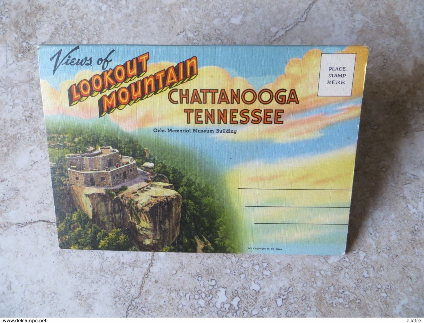 Chattanoga Tennessee Views Of Lookout Mountain  Train  Sur Rail - Carnet Enveloppe Contenant 10 Vues En Papier Souple - Chattanooga