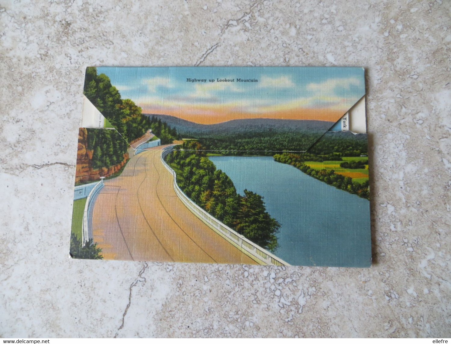 Chattanoga Tennessee Views Of Lookout Mountain  Train  Sur Rail - Carnet Enveloppe Contenant 10 Vues En Papier Souple - Chattanooga