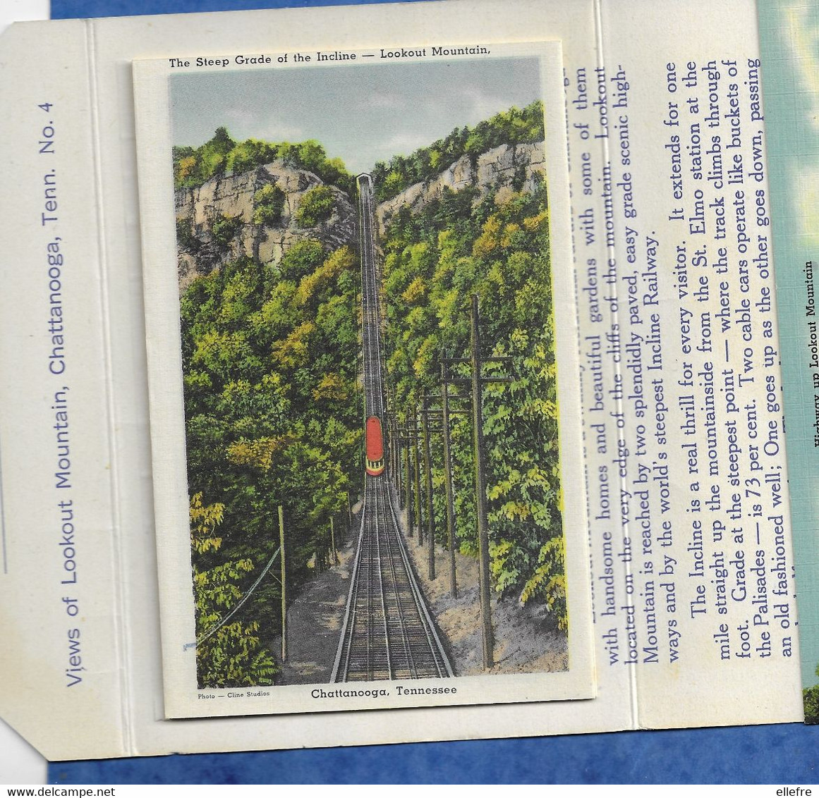 Chattanoga Tennessee Views Of Lookout Mountain  Train  Sur Rail - Carnet Enveloppe Contenant 10 Vues En Papier Souple - Chattanooga