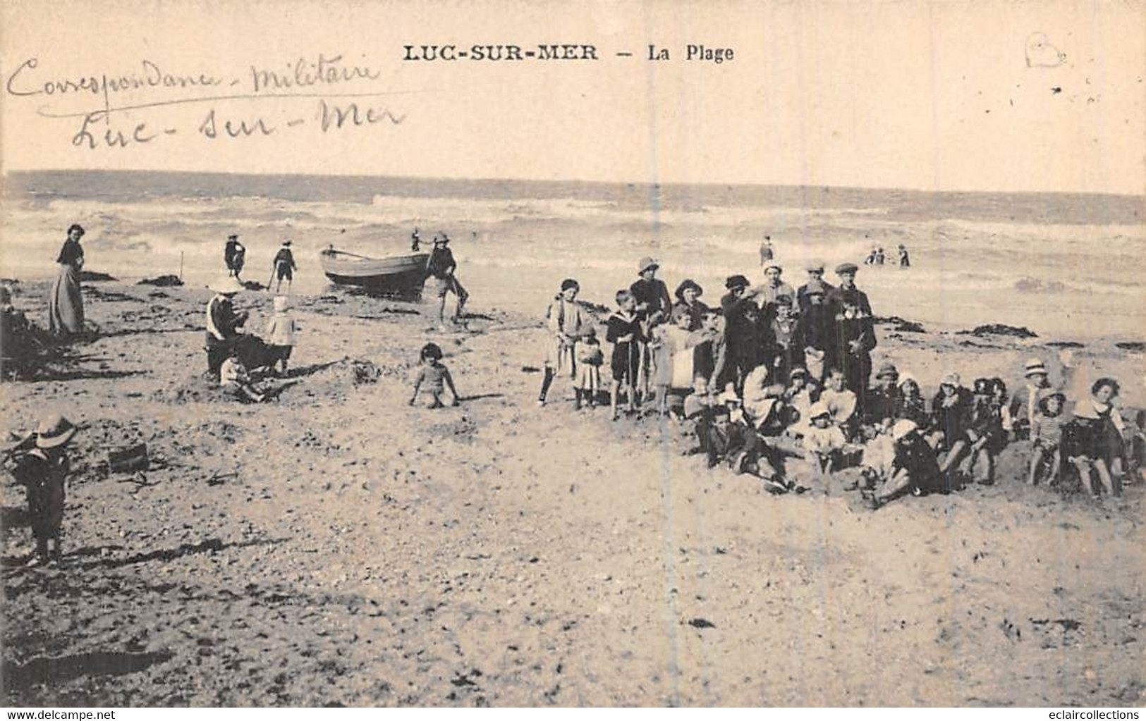 Luc Sur Mer            14        La Plage.Un Groupe D'enfants      (voir Scan) - Luc Sur Mer