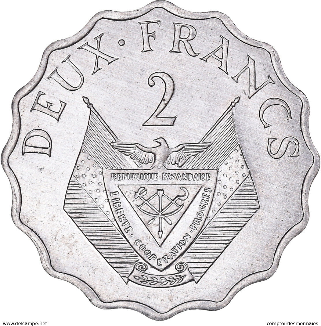 Monnaie, Rwanda, 2 Francs, 1970, SPL+, Aluminium, KM:10 - Rwanda