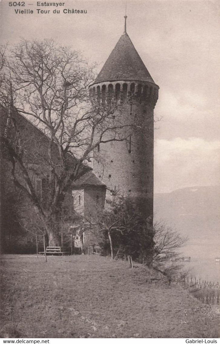 Estavayer Vieille Tour Du Château 1924 - Estavayer