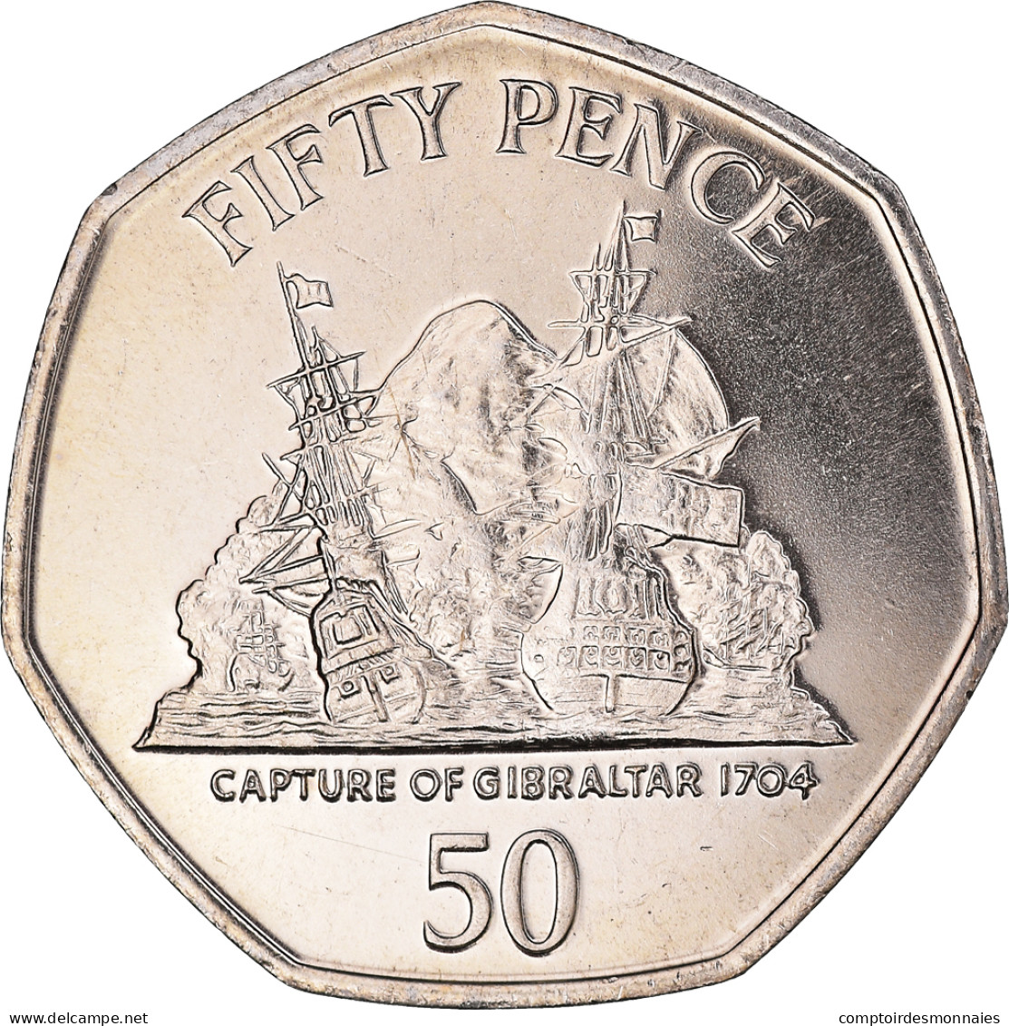 Monnaie, Gibraltar, Elizabeth II, 50 Pence, 2006, SUP+, Cupro-nickel, KM:1068 - Gibraltar