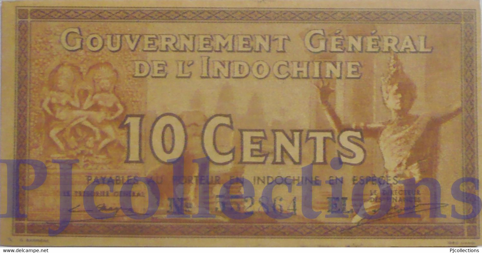 FRENCH INDOCHINA 10 CENTS 1939 PICK 85d AU/UNC - Indochine