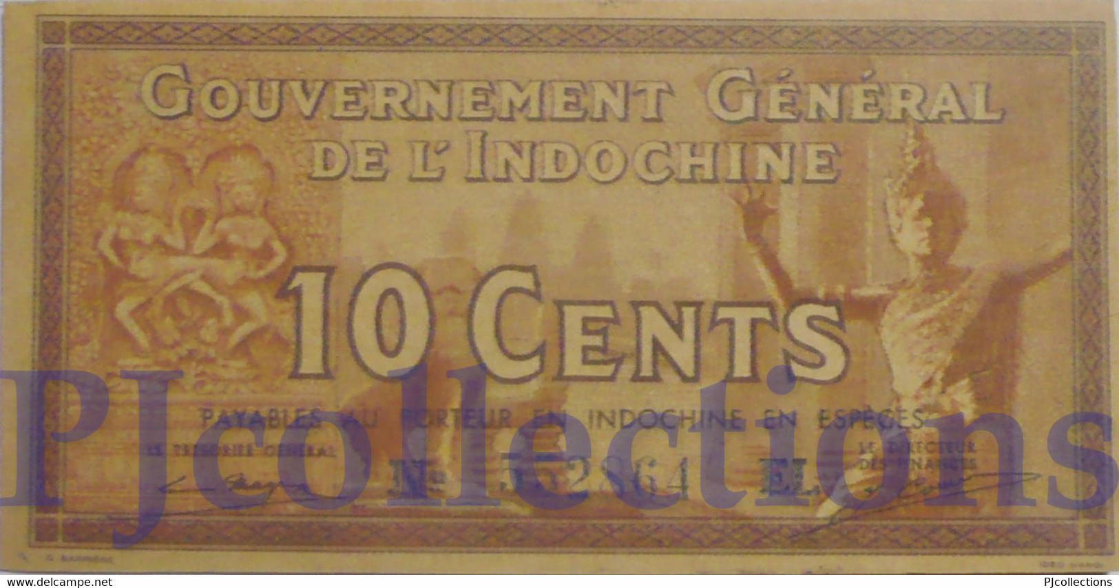 FRENCH INDOCHINA 10 CENTS 1939 PICK 85d AU/UNC - Indocina