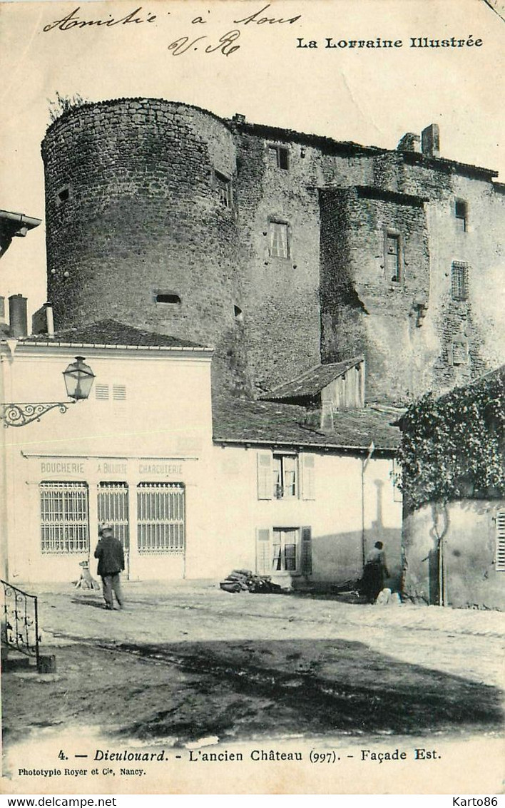 Dieulouard * 1904 * Boucherie Charcuterie A. BILLOTTE , L'ancien Château Façade Est - Dieulouard