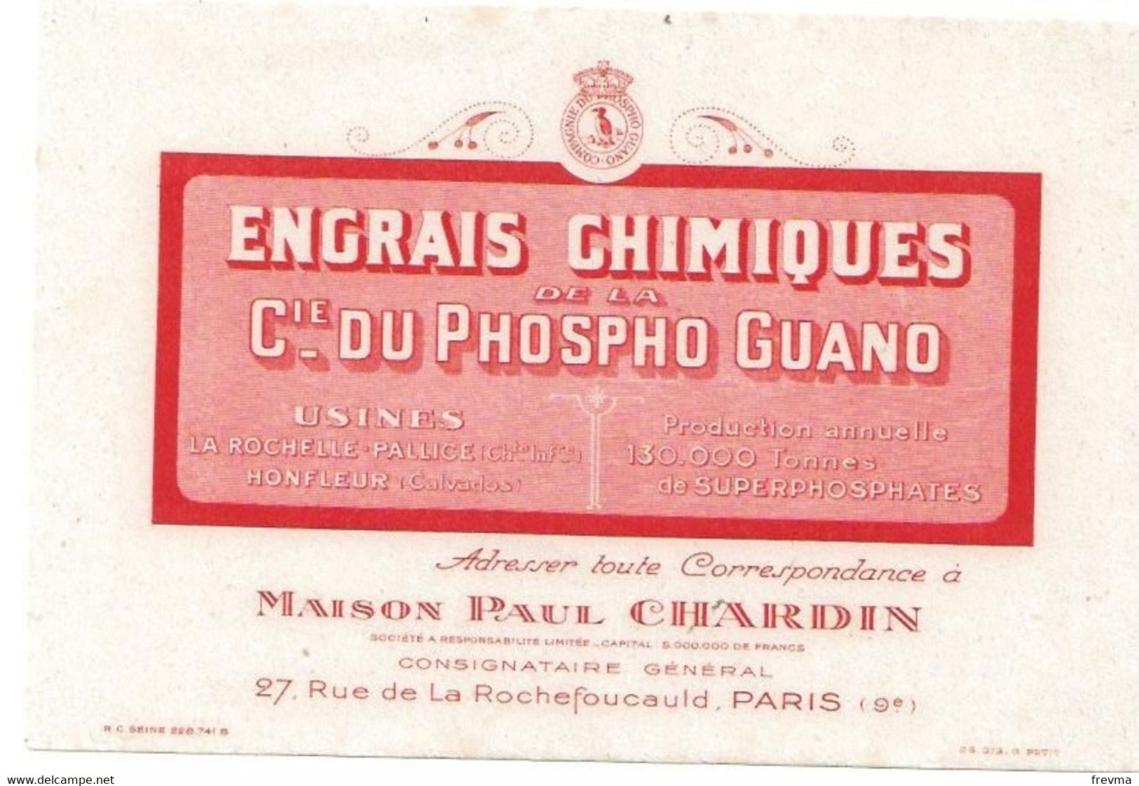 Buvard Engrais Chimiques Compagnie De La Phospho Guano - Peintures