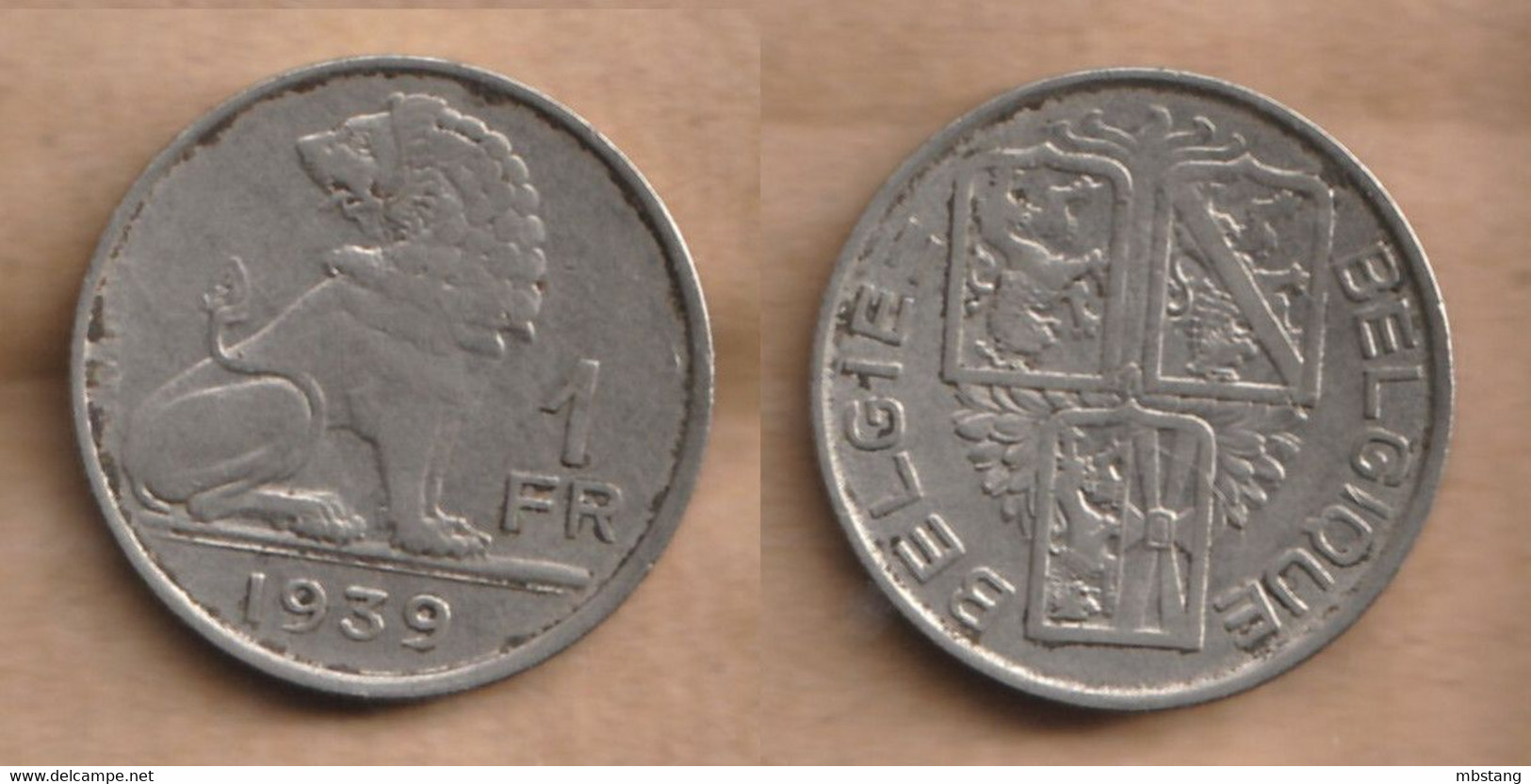 BÉLGICA   1 Franc - Léopold III (BELGIE-BELGIQUE) 1939 Nickel • 4.5 G • ⌀ 21.5 Mm KM# 120, - 1 Franc