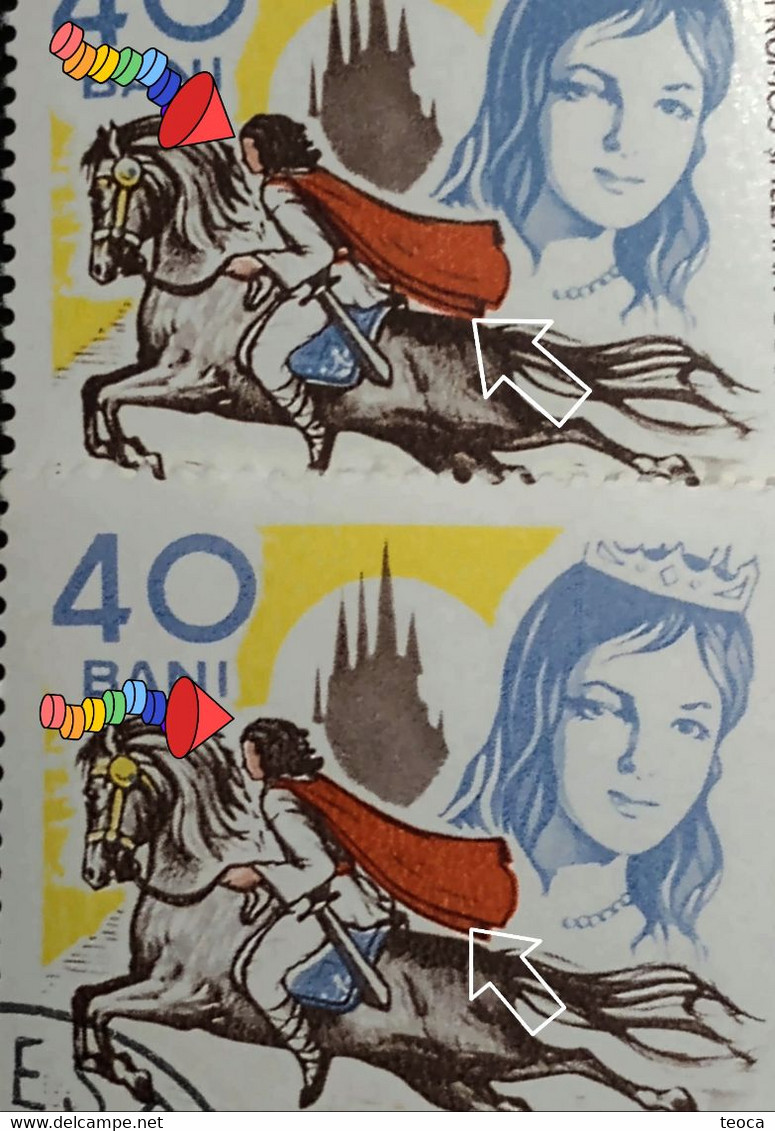 Stamps Errors Romania 1965 # MI 2420 Printed With Errors Misplaced Image - Abarten Und Kuriositäten