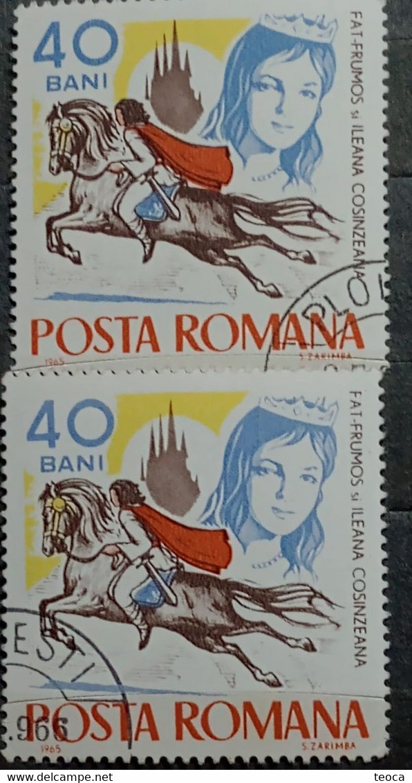 Stamps Errors Romania 1965 # MI 2420 Printed With Errors Misplaced Image - Variedades Y Curiosidades