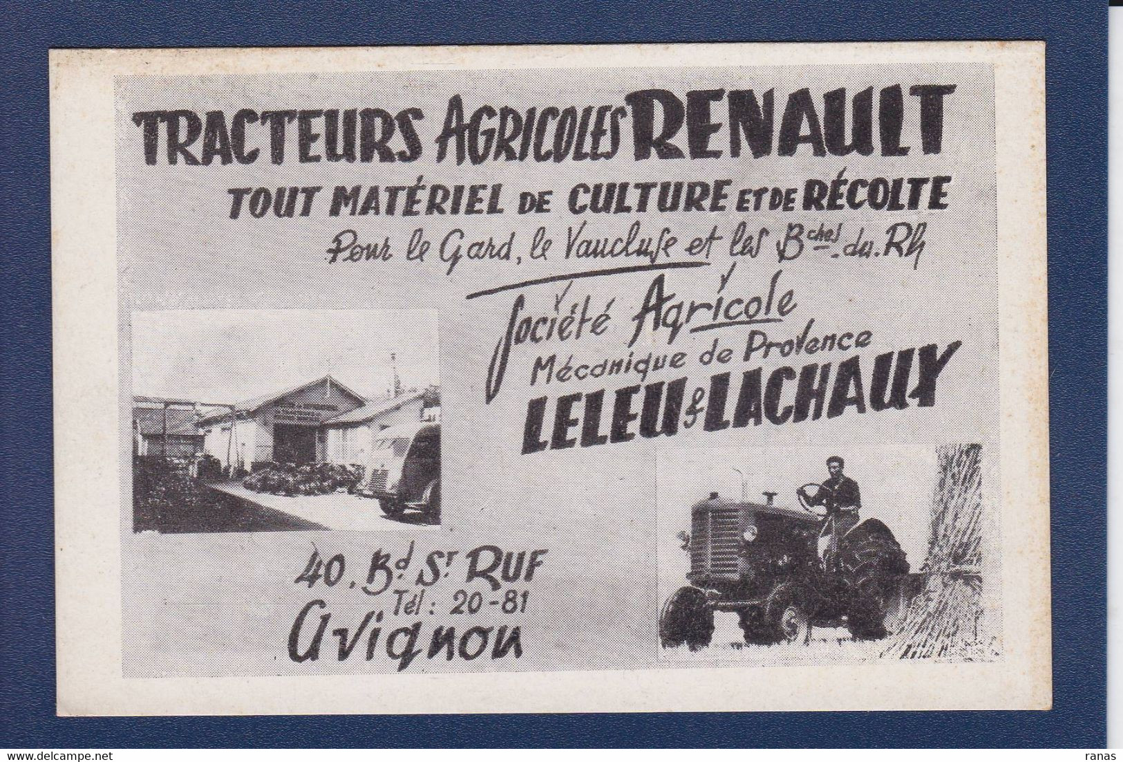 CPA [84] Vaucluse > Avignon Matériel Agricole Publicité Tracteur Non Circulé - Avignon