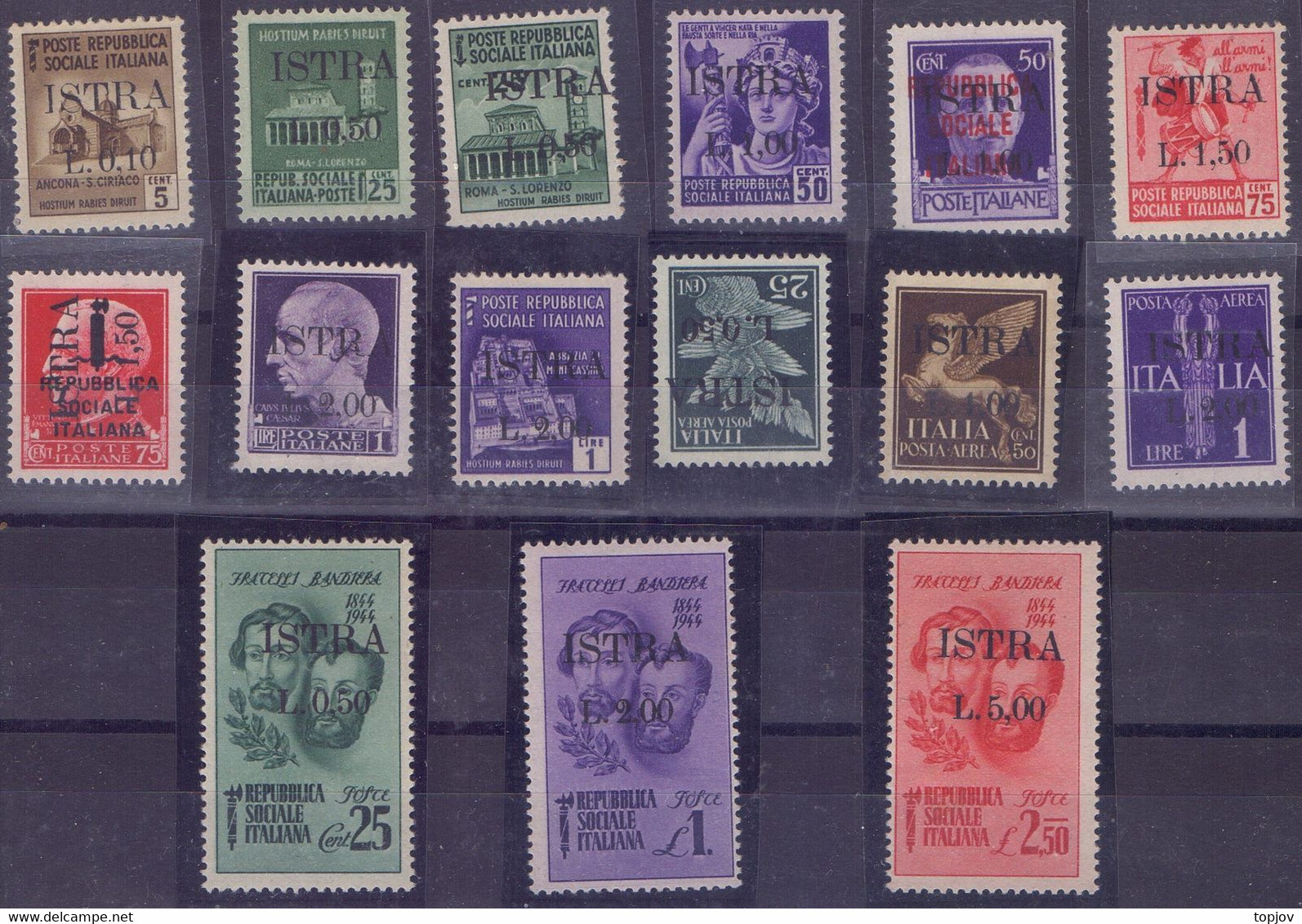 ITALIA - CROATIA - LITORALE - ISTRIA - POLA  PULA - COMPLET SET - *MLH - 1945 - AT - Occup. Iugoslava: Istria