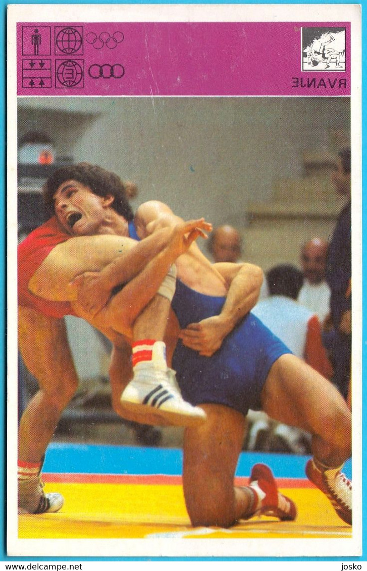 WRESTLING (Rvanje) - Yugoslavia Vintage Trading Card Svijet Sporta 1980 * Lutte Ringen Lotta Lucha Worstelen Luta Livre - Trading Cards