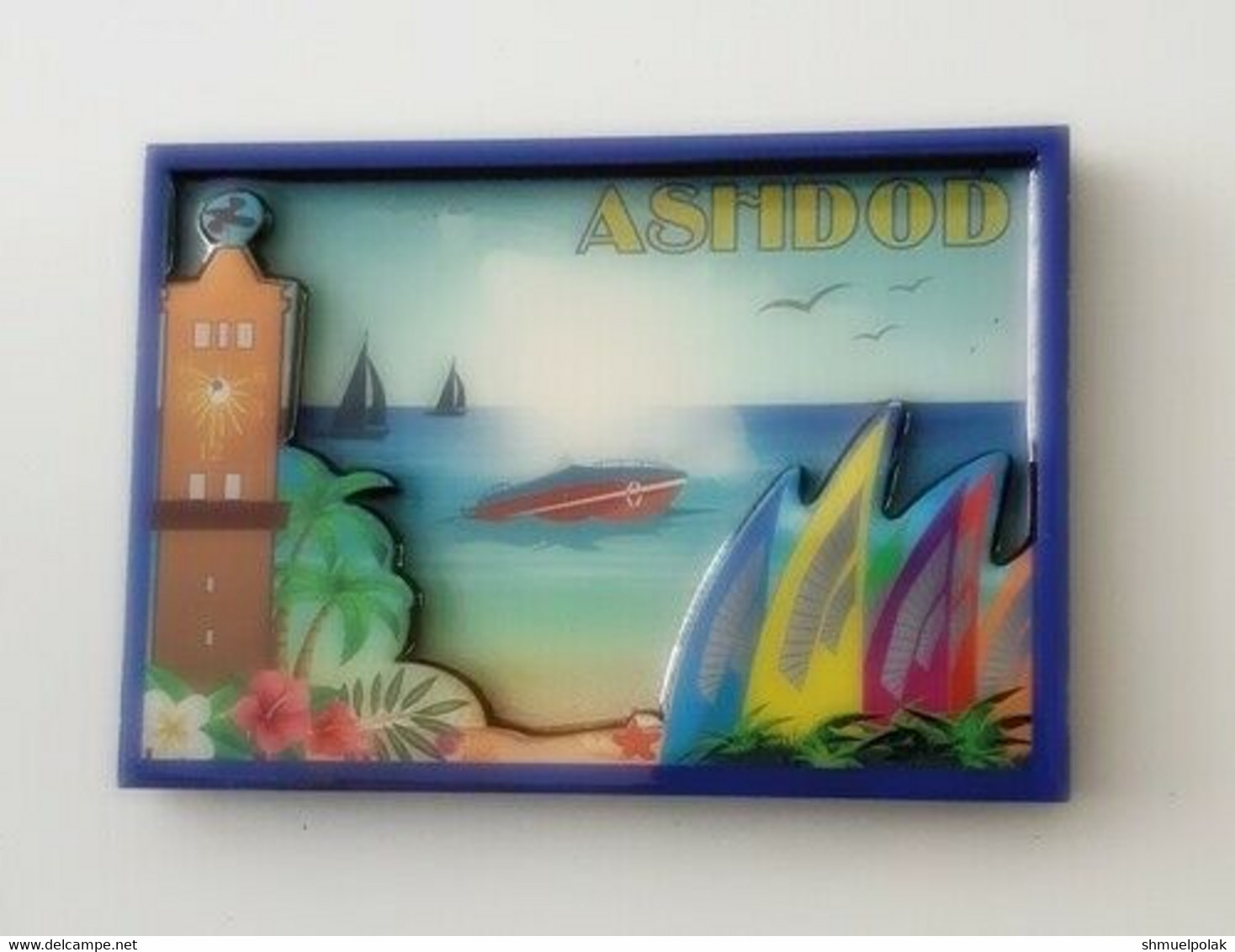 ISRAEL TOURISM SOUVENIR "ASHDOD" FRIDGE MAGNET - Tourism