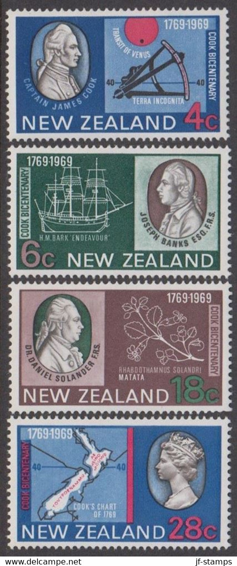 1969. New Zealand. James Cook Complete Set Never Hinged.  (MICHEL 510-513) - JF523877 - Cartas & Documentos