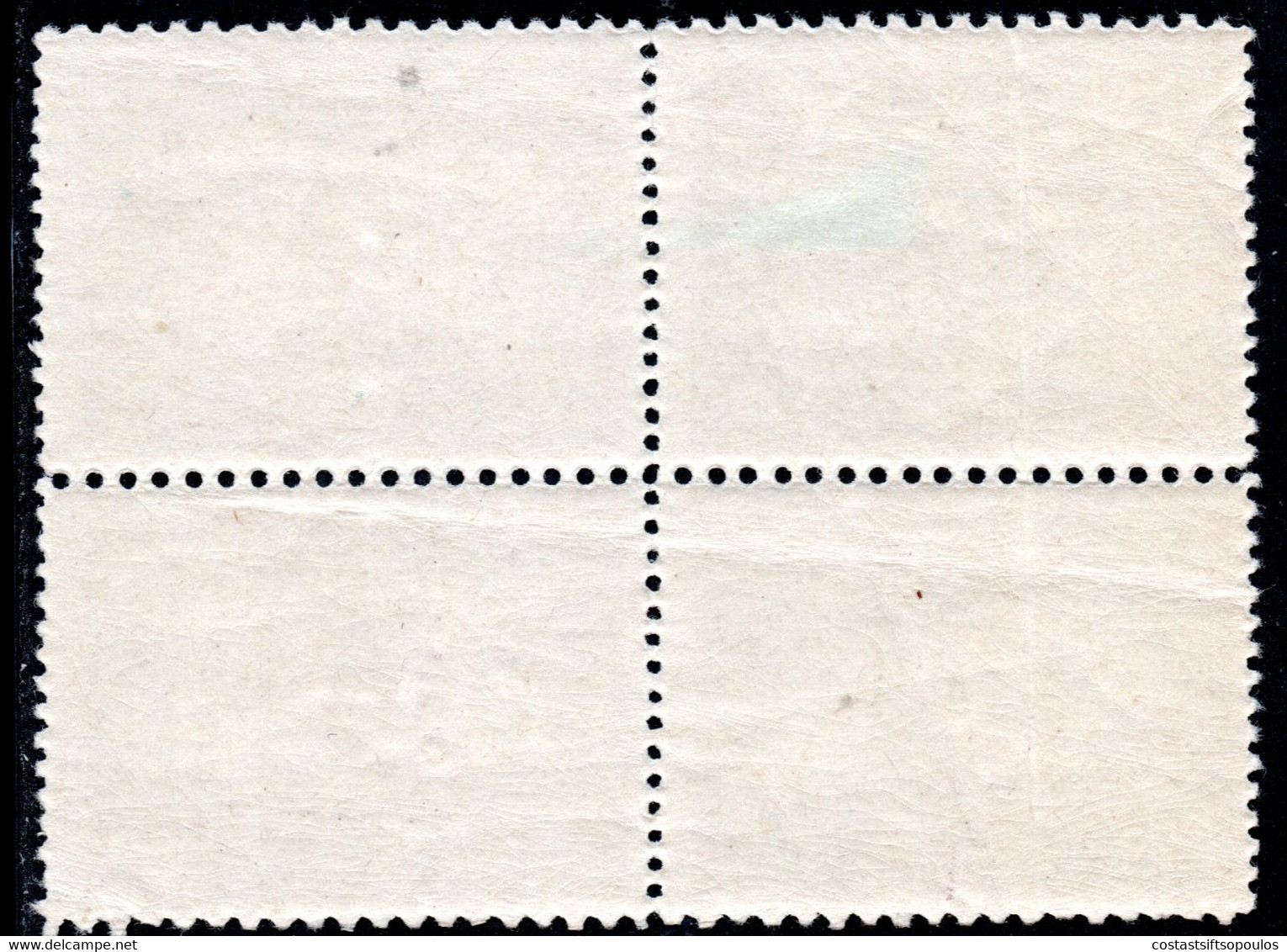 1017.TURKEY,1943-6 50K RED CRESCENT,MAP.MICH.49III,Y.T.100A PERF. 10 X 11 3/4 MNH BLOCK ,CREASE AT LOWER RIGHT CORNER - Nuevos