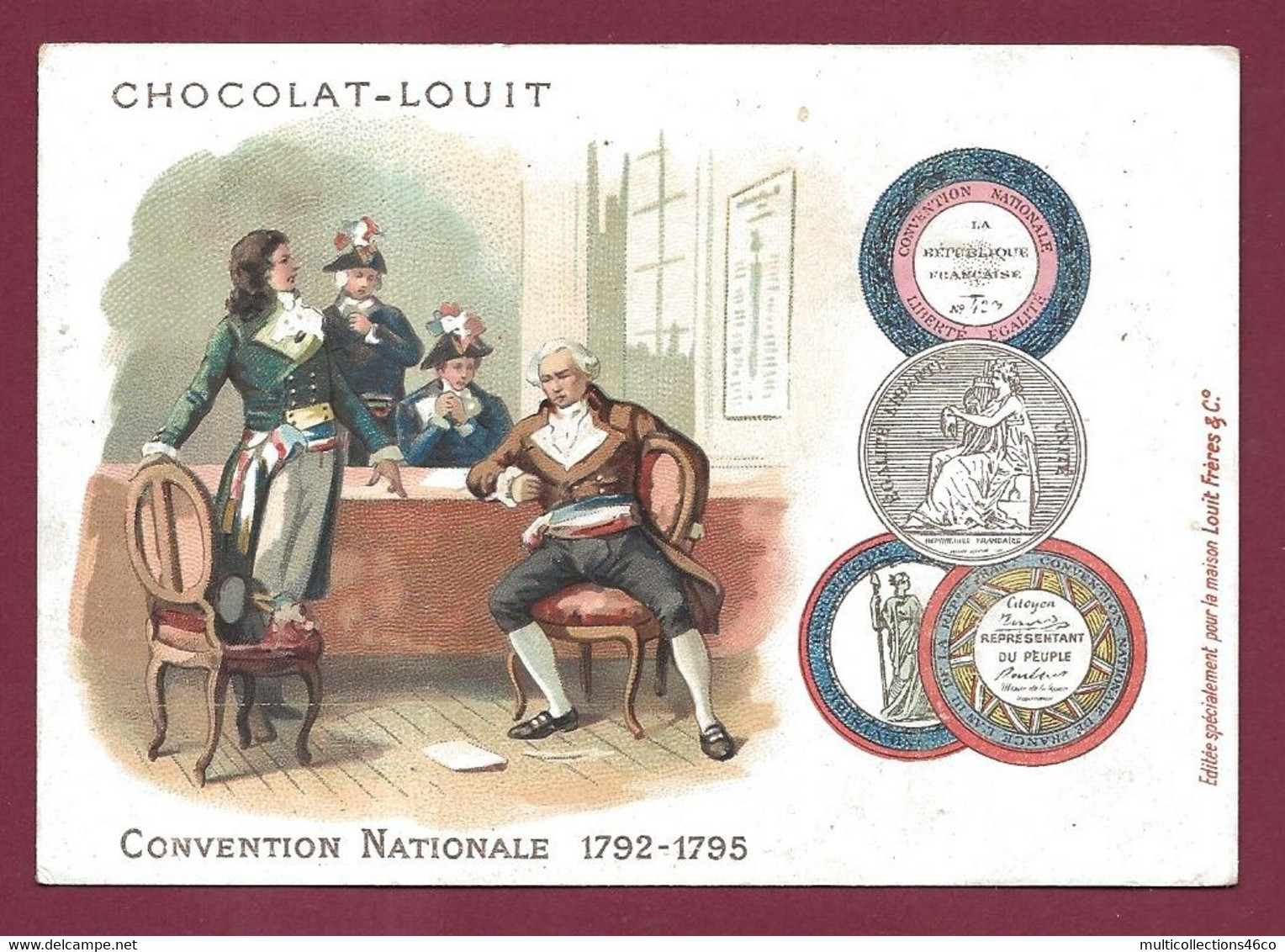 030822 - CHROMO - CHOCOLAT LOUIT - CONVENTION NATIONALE 1792 1795 - Politique RF - Louit