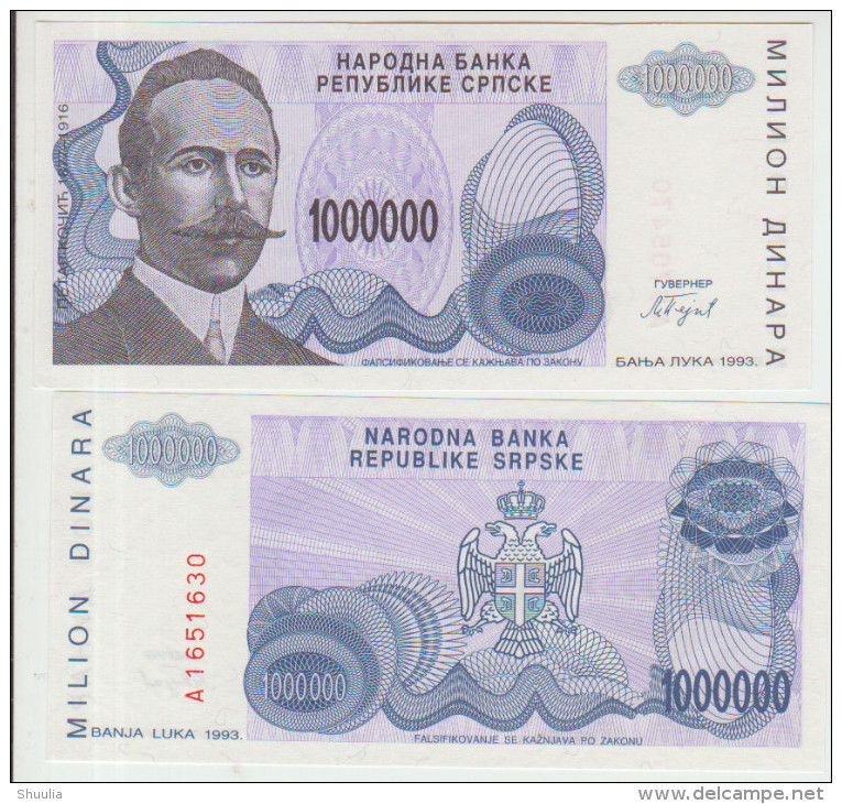 Bosnia & Herzegovina 1000000 Dinara 1993 Pick 152 UNC - Bosnia And Herzegovina